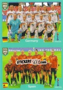 Sticker Germany - Spain - FIFA 365 2020. 442 stickers version n. 391 - Panini