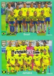 Sticker Brazil - Jamaica - FIFA 365 2020. 442 stickers version n. 394 - Panini