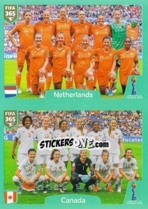 Sticker Netherlands - Canada - FIFA 365 2020. 442 stickers version n. 397 - Panini