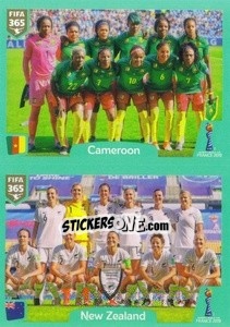Sticker Cameroon - New Zealand - FIFA 365 2020. 442 stickers version n. 398 - Panini
