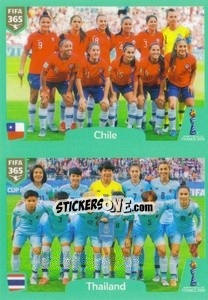 Sticker Chile - Thailand - FIFA 365 2020. 442 stickers version n. 400 - Panini