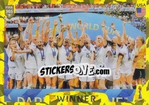 Sticker FIFA Women's Wolrd Cup France 2019 Winner - FIFA 365 2020. 442 stickers version n. 409 - Panini