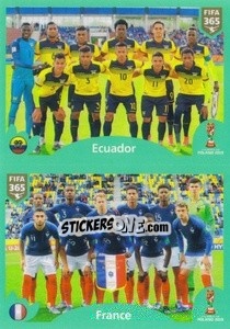 Sticker Ecuador - France - FIFA 365 2020. 442 stickers version - Panini