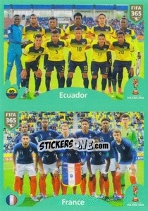 Sticker Ecuador - France - FIFA 365 2020. 442 stickers version n. 411 - Panini