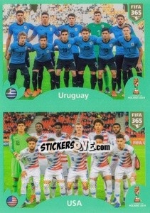 Sticker Uruguay - USA - FIFA 365 2020. 442 stickers version n. 417 - Panini