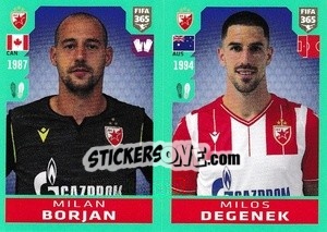 Sticker Milan Borjan / Miloš Degenek - FIFA 365 2020. 442 stickers version - Panini