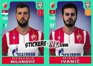 Sticker Nemanja Milunovic / Mirko Ivanic - FIFA 365 2020. 442 stickers version n. S6 - Panini
