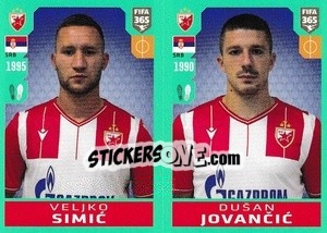 Sticker Veljko Simic / Dušan Jovancic - FIFA 365 2020. 442 stickers version - Panini