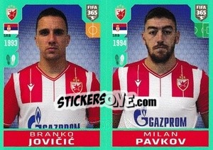 Sticker Branko Jovicic / Milan Pavkov - FIFA 365 2020. 442 stickers version - Panini