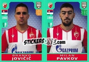 Sticker Branko Jovicic / Milan Pavkov - FIFA 365 2020. 442 stickers version n. S11 - Panini