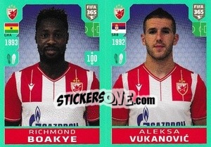 Sticker Richmond Boakye / Aleksa Vukanovic - FIFA 365 2020. 442 stickers version n. S15 - Panini