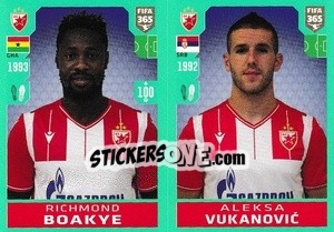 Sticker Richmond Boakye / Aleksa Vukanovic - FIFA 365 2020. 442 stickers version - Panini