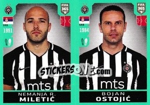 Sticker Nemanja R. Miletic / Bojan Ostojic - FIFA 365 2020. 442 stickers version n. S20 - Panini