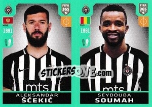 Sticker Aleksandar Šcekic / Seydouba Soumah - FIFA 365 2020. 442 stickers version n. S22 - Panini