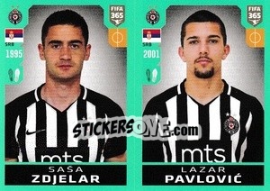 Sticker Saša Zdjelar / Lazar Pavlovic - FIFA 365 2020. 442 stickers version n. S23 - Panini