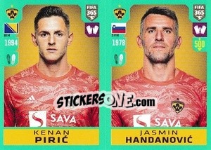 Sticker Kenan Piric / Jasmin Handanovic - FIFA 365 2020. 442 stickers version n. S34 - Panini