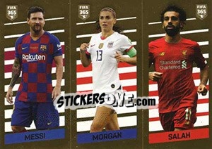 Sticker Messi / Morgan / Salah - FIFA 365 2020. 448 stickers version n. 6 - Panini