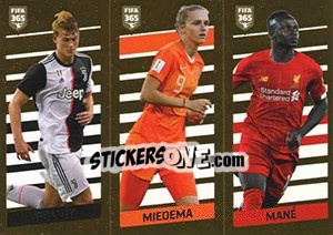 Sticker De Ligt / Miederna / Sadio Mané - FIFA 365 2020. 448 stickers version - Panini