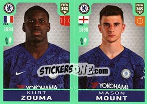 Sticker Kurt Zouma / Mason Mount - FIFA 365 2020. 448 stickers version n. 15 - Panini