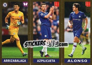 Sticker Arrizabalaga / Azpilicueta / Marcos Alonso - FIFA 365 2020. 448 stickers version - Panini