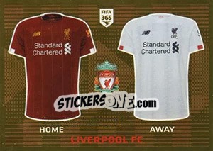 Sticker Liverpool FC T-Shirt - FIFA 365 2020. 448 stickers version n. 27 - Panini