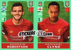 Cromo Andrew Robertson / Nathaniel Clyne - FIFA 365 2020. 448 stickers version - Panini