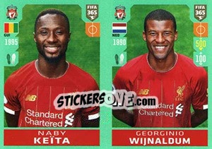 Sticker Naby Keïta /  Georginio Wijnaldum - FIFA 365 2020. 448 stickers version n. 34 - Panini