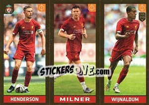 Sticker Henderson / Milner / Wijnaldum - FIFA 365 2020. 448 stickers version n. 38 - Panini