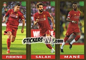 Sticker Roberto Firmino / Mohamed Salah / Sadio Mané - FIFA 365 2020. 448 stickers version n. 40 - Panini