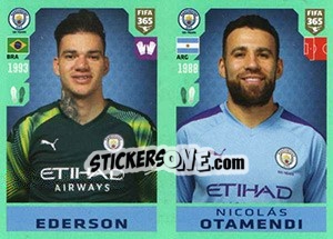 Sticker Ederson / Nicolás Otamendi - FIFA 365 2020. 448 stickers version n. 44 - Panini