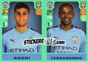Sticker Rodri / Fernandinho - FIFA 365 2020. 448 stickers version n. 48 - Panini
