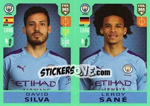 Sticker David Silva / Leroy Sané - FIFA 365 2020. 448 stickers version n. 53 - Panini