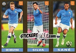 Cromo De Bruyne / Silva / Sané - FIFA 365 2020. 448 stickers version - Panini