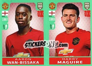 Sticker Aaron Wan-Bissaka / Harry Maguire - FIFA 365 2020. 448 stickers version n. 64 - Panini