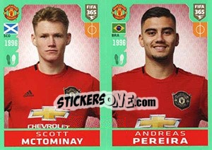 Sticker Scott McTominay / Andreas Pereira - FIFA 365 2020. 448 stickers version n. 65 - Panini
