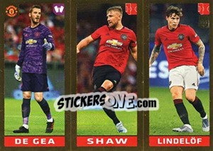 Cromo de Gea / Shaw / Lindelöf - FIFA 365 2020. 448 stickers version - Panini