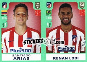 Sticker Santiago Arias / Renan Lodi - FIFA 365 2020. 448 stickers version n. 77 - Panini