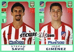 Sticker Stefan Savic / José Giménez - FIFA 365 2020. 448 stickers version n. 78 - Panini