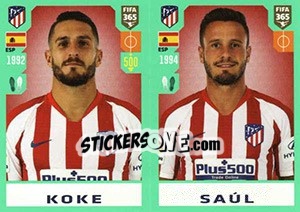 Sticker Koke / Saúl - FIFA 365 2020. 448 stickers version n. 81 - Panini