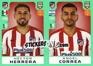 Sticker Héctor Herrera / Ángel Correa - FIFA 365 2020. 448 stickers version n. 82 - Panini