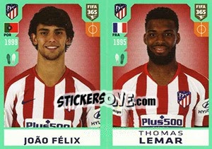 Sticker João Félix - Thomas Lemar - FIFA 365 2020. 448 stickers version - Panini