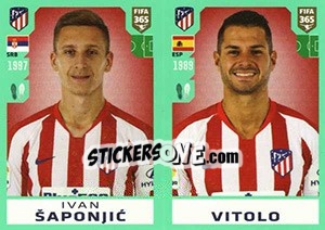 Sticker Ivan Šaponjic / Vitolo - FIFA 365 2020. 448 stickers version n. 87 - Panini