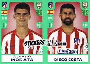 Sticker Álvaro Morata / Diego Costa - FIFA 365 2020. 448 stickers version n. 89 - Panini