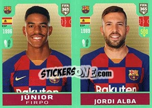 Sticker Junior Firpo / Jordi Alba - FIFA 365 2020. 448 stickers version n. 93 - Panini