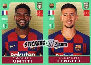 Sticker Samuel Umtiti / Clément Lenglet - FIFA 365 2020. 448 stickers version n. 95 - Panini