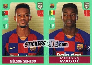 Sticker Nélson Semedo / Moussa Wagué - FIFA 365 2020. 448 stickers version n. 96 - Panini