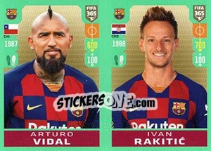 Sticker Arturo Vidal / Ivan Rakitic - FIFA 365 2020. 448 stickers version n. 98 - Panini