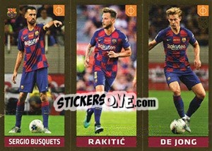 Sticker Sergio Busquets / Rakitic / De Jong - FIFA 365 2020. 448 stickers version - Panini