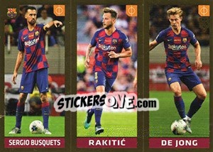 Sticker Sergio Busquets / Rakitic / De Jong - FIFA 365 2020. 448 stickers version n. 102 - Panini