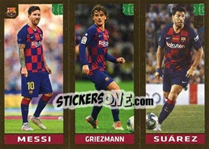 Sticker Messi / Griezmann / Suárez - FIFA 365 2020. 448 stickers version n. 104 - Panini